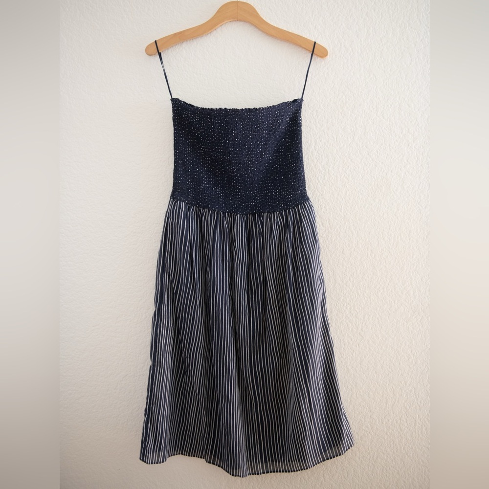 Rag and Bone Aster Pinstripe Strapless Dress
